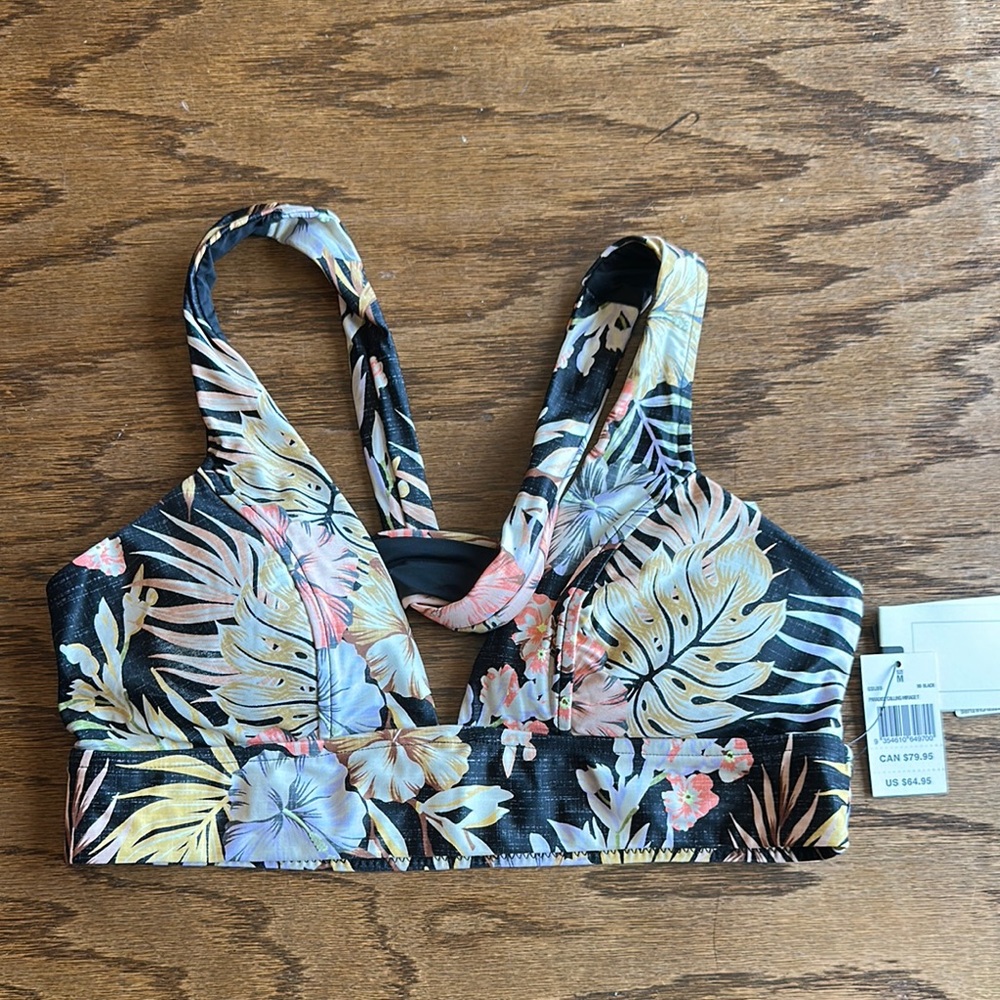 Rip Curl  Bikini Top with Floral Accents